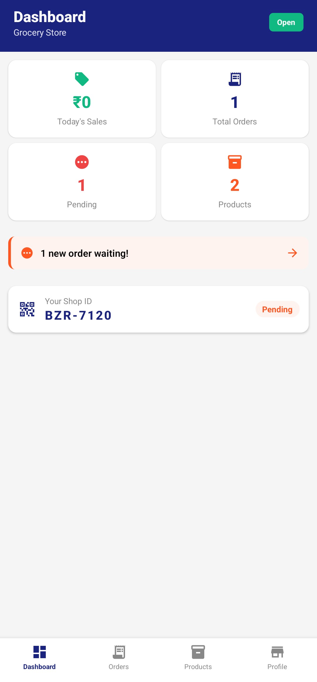 Bazaar vendor dashboard